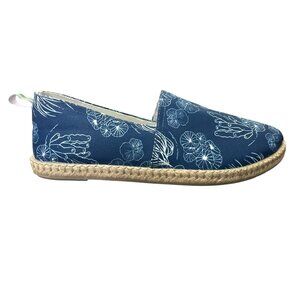 Vionic Laguna Espadrille Slip-On Shoes Blue Ocean Canvas Womens Size 8